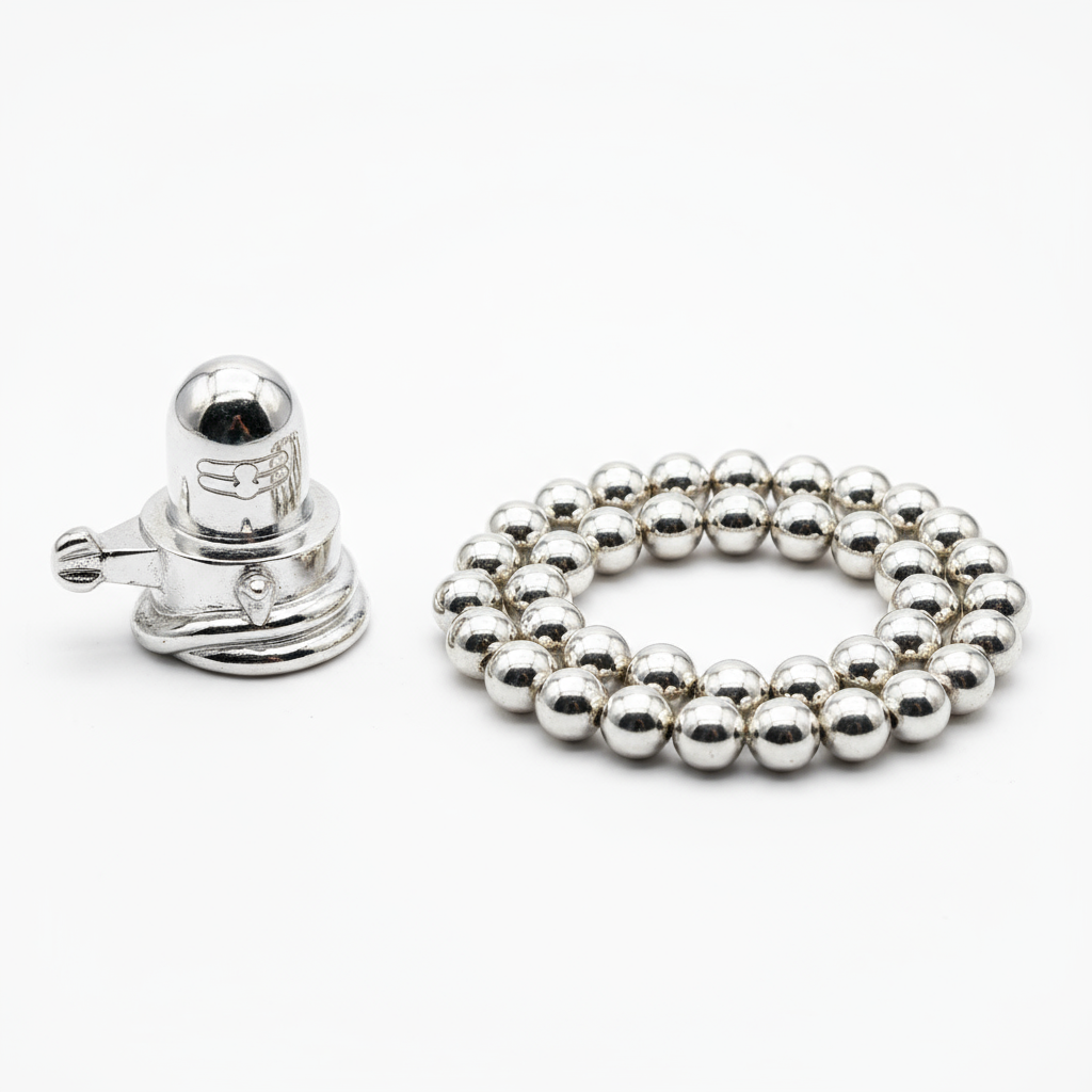 Parad Shivling + Parad Mala combo